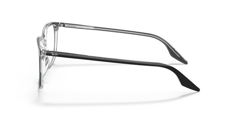 Ray - Ban Unisex RX5406 2034 Montature da vista Acetato Nero Trasparente Squadrata Normale miniatura 3