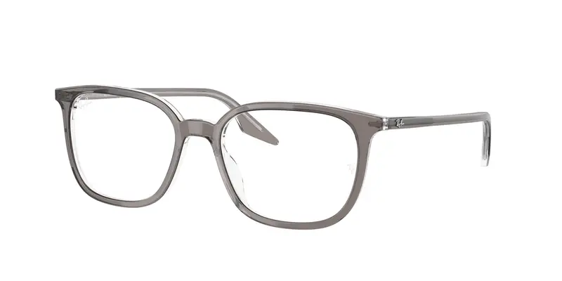Ray - Ban Unisex RX5406 8111 Montature da vista Acetato Grigio Trasparente Squadrata Normale