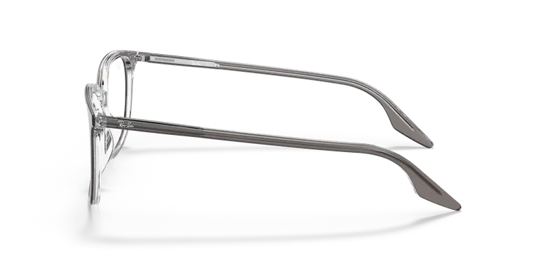 Ray - Ban Unisex RX5406 8111 Montature da vista Acetato Grigio Trasparente Squadrata Normale miniatura 3