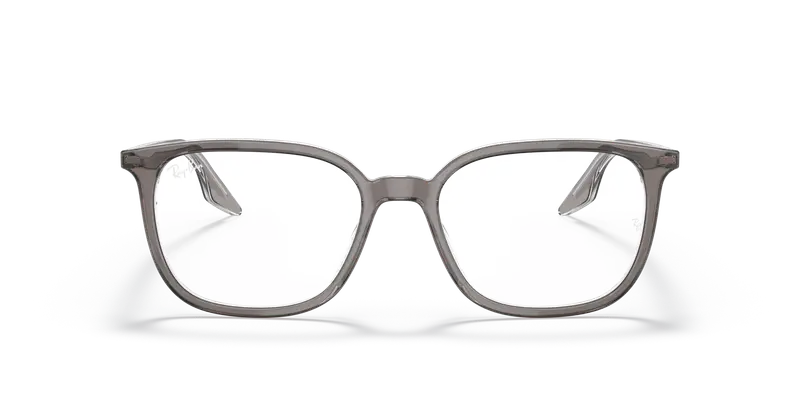 Ray - Ban Unisex RX5406 8111 Montature da vista Acetato Grigio Trasparente Squadrata Normale miniatura 2