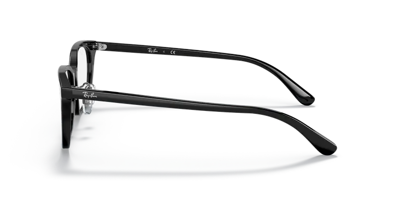 Ray - Ban Unisex RX5407D 2000 Montature da vista Acetato Nero Trasparente Squadrata Normale miniatura 3