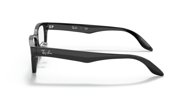 Ray - Ban Unisex RX5408D 2000 Montature da vista Acetato Nero Trasparente Squadrata Normale miniatura 3