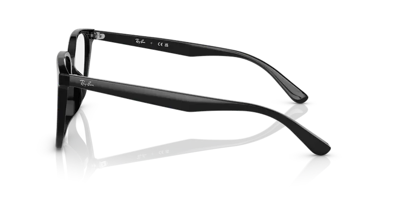 Ray - Ban Unisex RX5411D 2000 Montature da vista Acetato Nero Trasparente Geometrica Normale miniatura 3