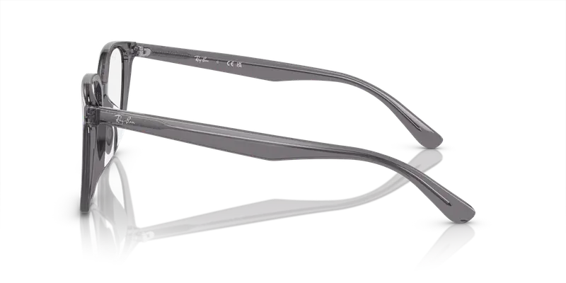 Ray - Ban Unisex RX5411D 8268 Montature da vista Acetato Grigio Trasparente Geometrica Normale miniatura 3