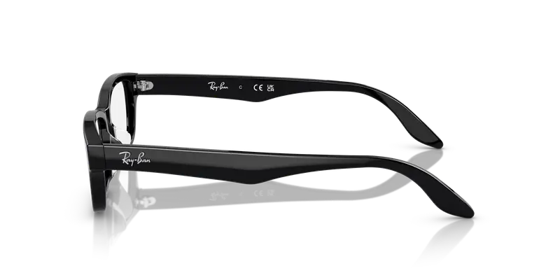 Ray - Ban Unisex RX5415D 8286 Montature da vista Acetato Nero Trasparente Squadrata Normale miniatura 3