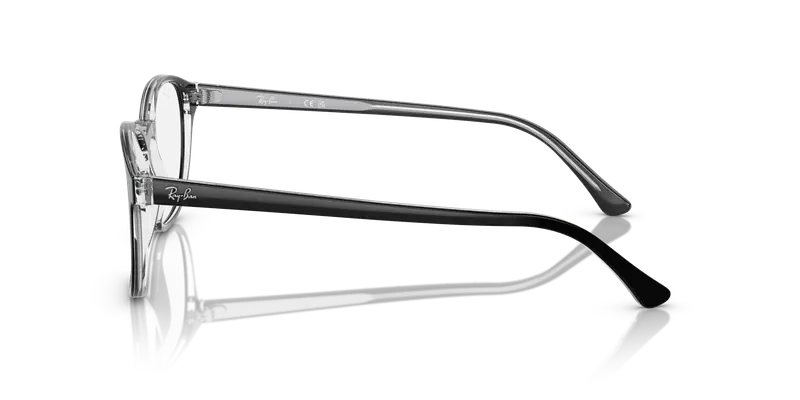Ray - Ban Unisex RX5417 2034 Montature da vista Acetato Nero Trasparente Pantos Normale miniatura 3