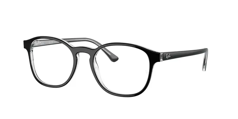 Unisex RX5417 2034 Montature da vista Acetato Nero Trasparente Pantos Normale