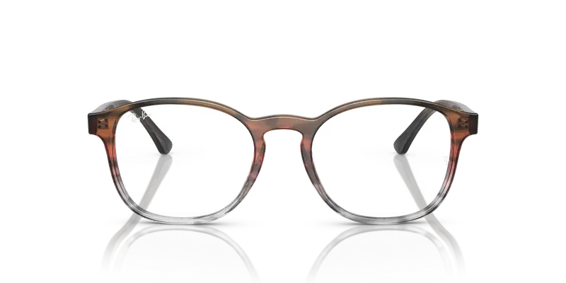 Ray - Ban Unisex RX5417 8251 Montature da vista Acetato Marrone Trasparente Pantos Normale miniatura 2