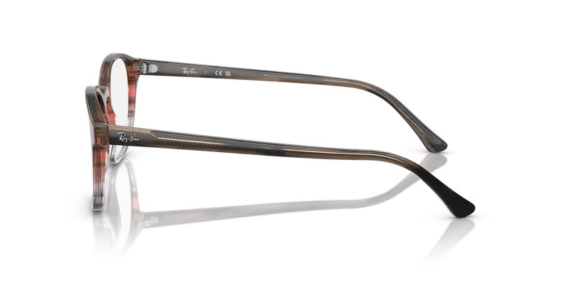 Ray - Ban Unisex RX5417 8251 Montature da vista Acetato Marrone Trasparente Pantos Normale miniatura 3