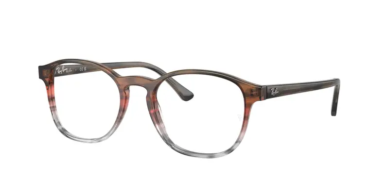 Unisex RX5417 8251 Montature da vista Acetato Marrone Trasparente Pantos Normale