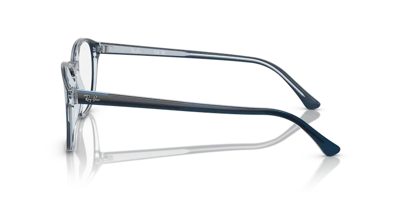Ray - Ban Unisex RX5417 8324 Montature da vista Acetato Blu Trasparente Pantos Normale miniatura 3