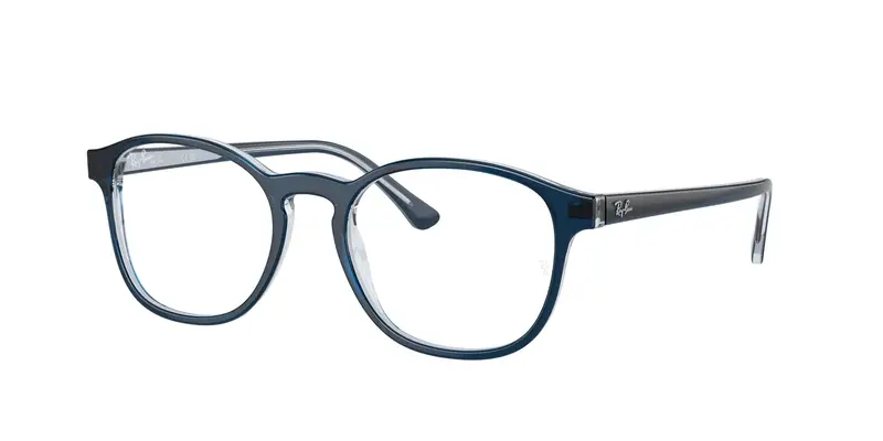 Unisex RX5417 8324 Montature da vista Acetato Blu Trasparente Pantos Normale