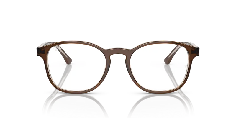 Ray - Ban Unisex RX5417 8365 Montature da vista Acetato Marrone Trasparente Pantos Normale miniatura 2