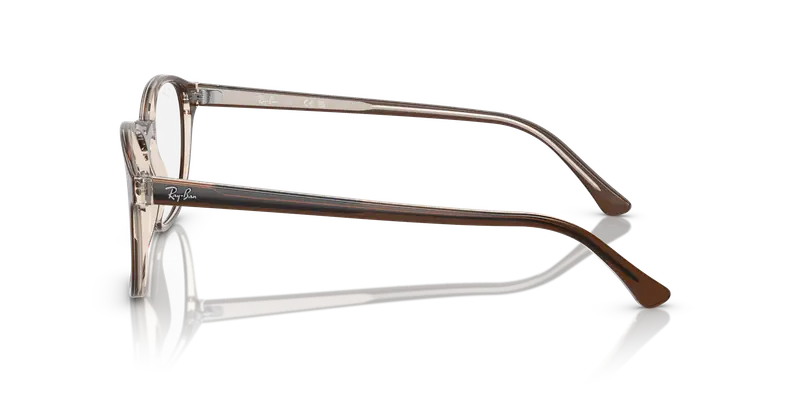 Ray - Ban Unisex RX5417 8365 Montature da vista Acetato Marrone Trasparente Pantos Normale miniatura 3