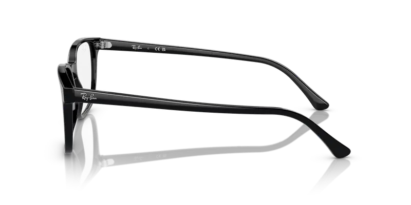 Ray - Ban Unisex RX5418 2000 Montature da vista Acetato Nero Trasparente Pillow Normale miniatura 3