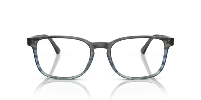 Ray - Ban Unisex RX5418 8254 Montature da vista Acetato Blu Trasparente Pillow Normale miniatura 2