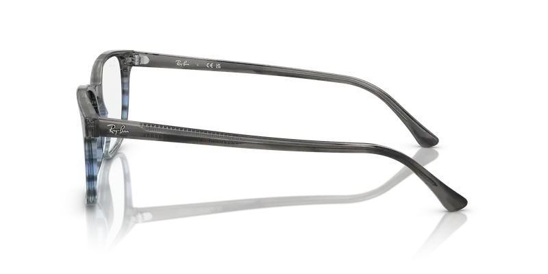 Ray - Ban Unisex RX5418 8254 Montature da vista Acetato Blu Trasparente Pillow Normale miniatura 3