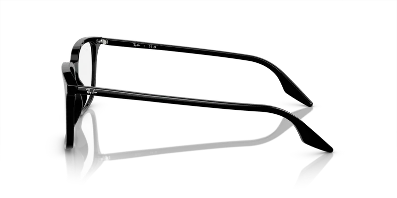 Ray - Ban Unisex RX5421 2000 Montature da vista Acetato Nero Trasparente Squadrata Normale miniatura 3