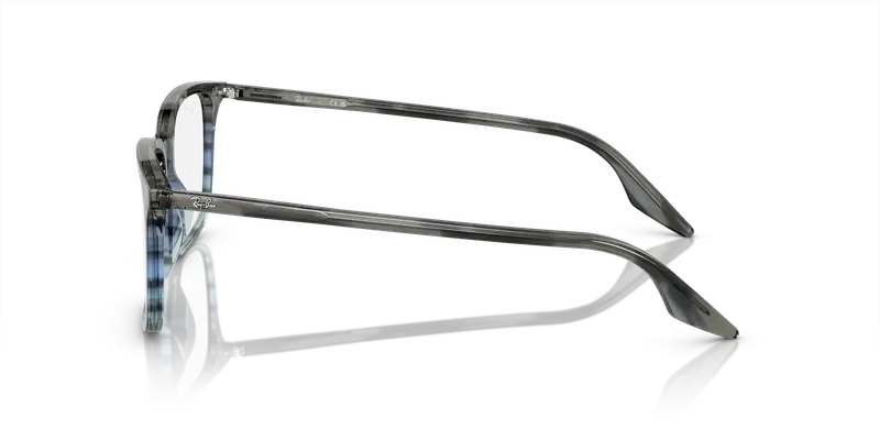 Ray - Ban Unisex RX5421 8254 Montature da vista Acetato Blu Trasparente Squadrata Normale miniatura 3