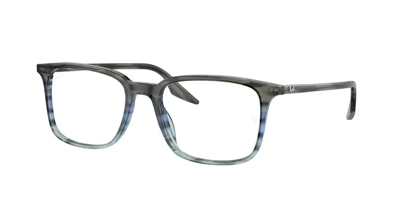 Unisex RX5421 8254 Montature da vista Acetato Blu Trasparente Squadrata Normale
