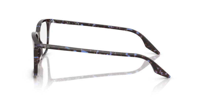 Ray - Ban Unisex RX5421 8424 Montature da vista Acetato Blu Trasparente Squadrata Normale miniatura 3