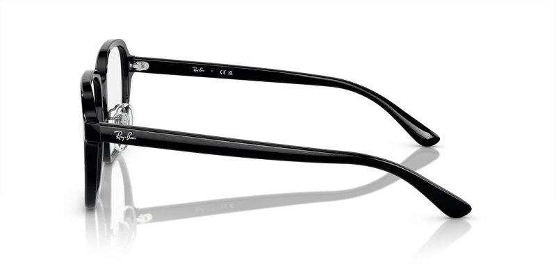 Ray - Ban Unisex RX5424D 2000 Montature da vista Acetato Nero Trasparente Geometrica Normale miniatura 3