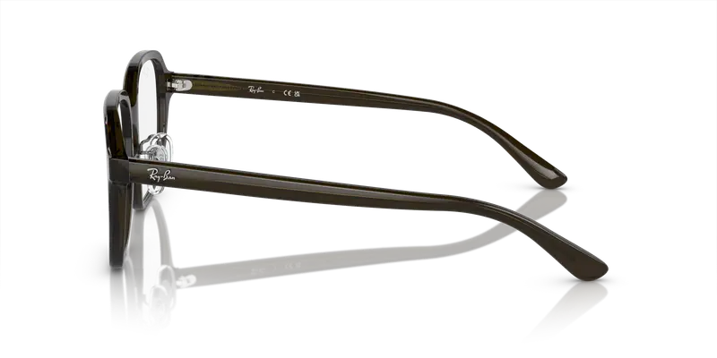 Ray - Ban Unisex RX5424D 8218 Montature da vista Acetato Verde Trasparente Geometrica Normale miniatura 3