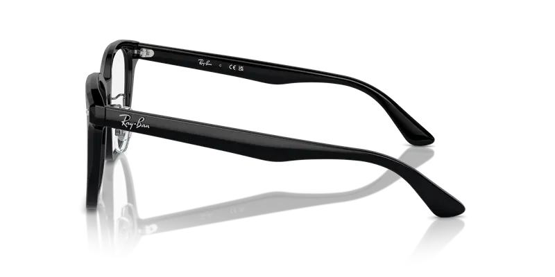 Ray - Ban Unisex RX5425D 2000 Montature da vista Acetato Nero Trasparente Squadrata Normale miniatura 3