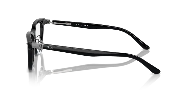 Ray - Ban Unisex RX5426D 8286 Montature da vista Acetato Nero Trasparente Pillow Normale miniatura 3