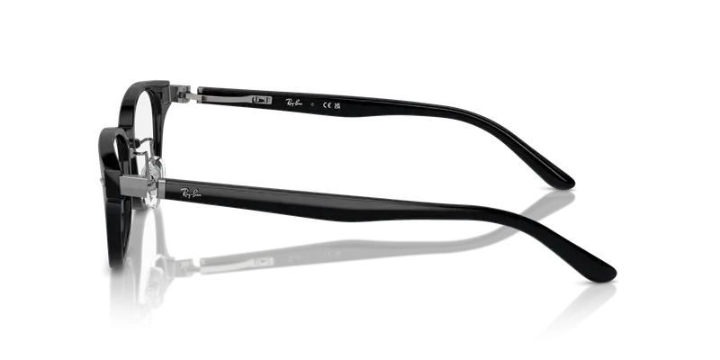 Ray - Ban Unisex RX5427D 8286 Montature da vista Acetato Nero Trasparente Pillow Normale miniatura 3