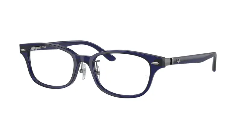 Ray - Ban Unisex RX5427D  8288 Montature da vista Acetato Blu Trasparente Pillow Normale