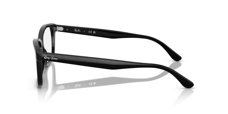 Ray - Ban Unisex RX5428 2000 Montature da vista Acetato Nero Trasparente Squadrata Normale miniatura 3