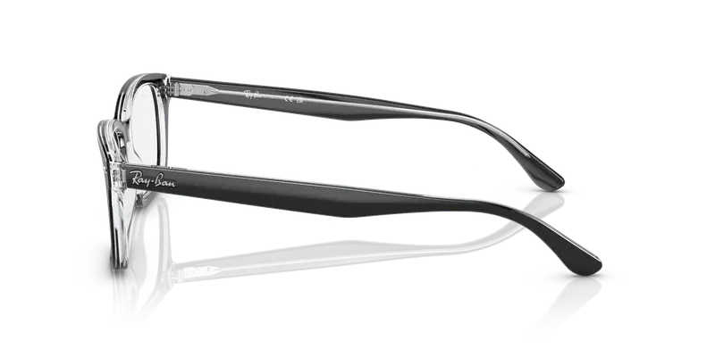Ray - Ban Unisex RX5428 2034 Montature da vista Acetato Nero Trasparente Squadrata Normale miniatura 3