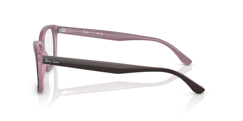 Ray - Ban Unisex RX5428 2126 Montature da vista Acetato Marrone Trasparente Squadrata Normale miniatura 3