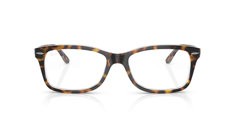 Ray - Ban Unisex RX5428 5082 Montature da vista Acetato Marrone Trasparente Squadrata Normale miniatura 2