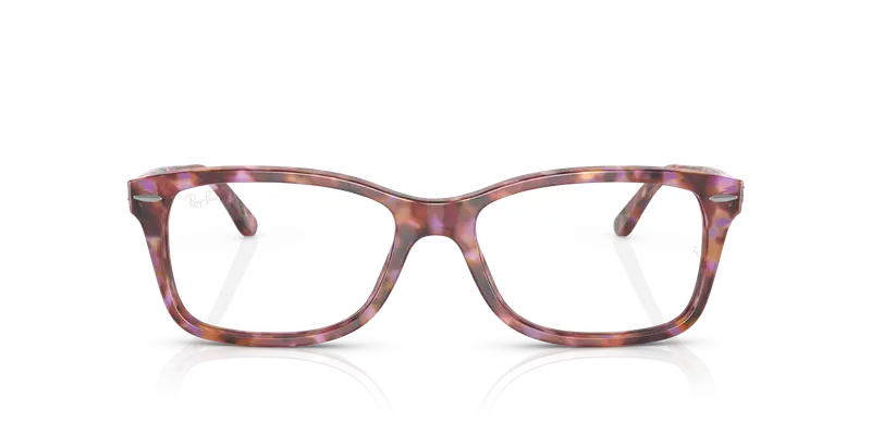 Ray - Ban Unisex RX5428 8175 Montature da vista Acetato Rosso Trasparente Squadrata Normale miniatura 2