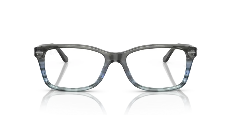 Ray - Ban Unisex RX5428 8254 Montature da vista Acetato Blu Trasparente Squadrata Normale miniatura 2