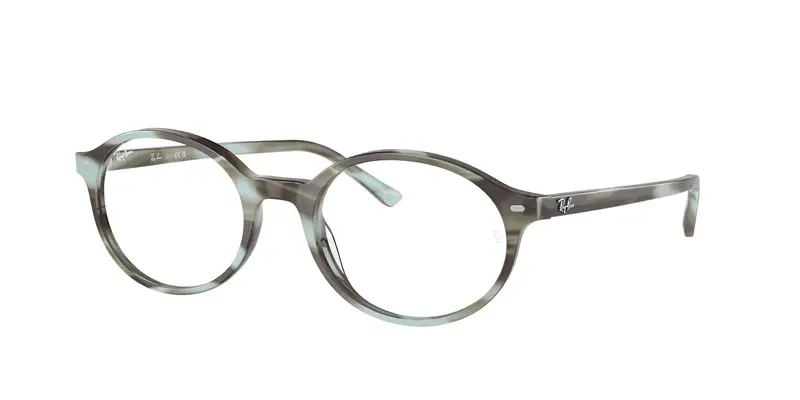 Ray - Ban Unisex RX5429 GERMAN 8356 Montature da vista Acetato Verde Trasparente Rotonda Normale