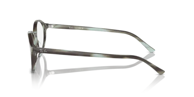 Ray - Ban Unisex RX5429 GERMAN 8356 Montature da vista Acetato Verde Trasparente Rotonda Normale miniatura 3