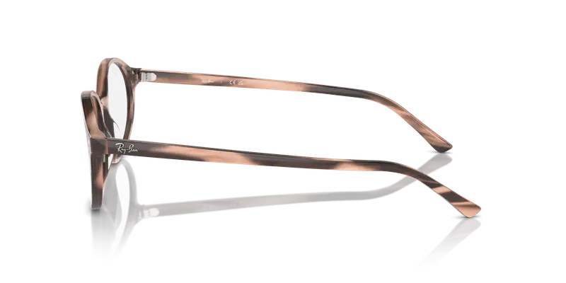 Ray - Ban Unisex RX5429 GERMAN 8358 Montature da vista Acetato Rosa Trasparente Rotonda Normale miniatura 3