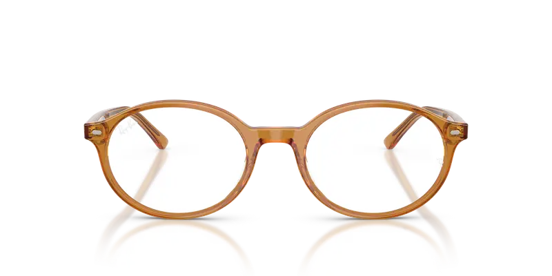 Ray - Ban Unisex RX5429 GERMAN 8439 Montature da vista Acetato Beige Trasparente Rotonda Normale miniatura 2