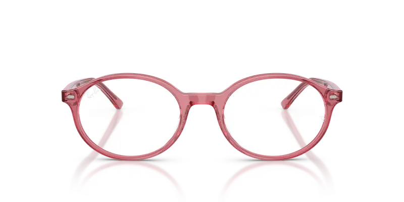 Ray - Ban Unisex RX5429 GERMAN 8440 Montature da vista Acetato Rosa Trasparente Rotonda Normale miniatura 2