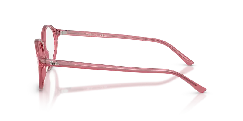 Ray - Ban Unisex RX5429 GERMAN 8440 Montature da vista Acetato Rosa Trasparente Rotonda Normale miniatura 3