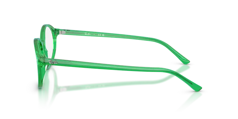 Ray - Ban Unisex RX5429 GERMAN 8441 Montature da vista Acetato Verde Trasparente Rotonda Normale miniatura 3