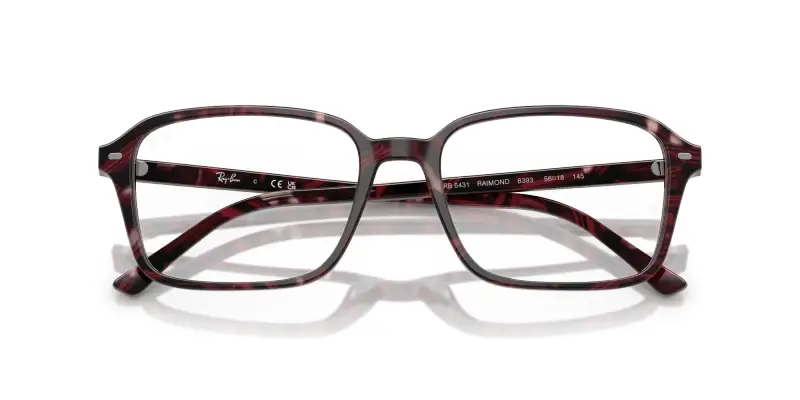 Unisex RX5431 RAIMOND 8393 Montature da vista Acetato Viola Trasparente Squadrata Normale miniatura 2