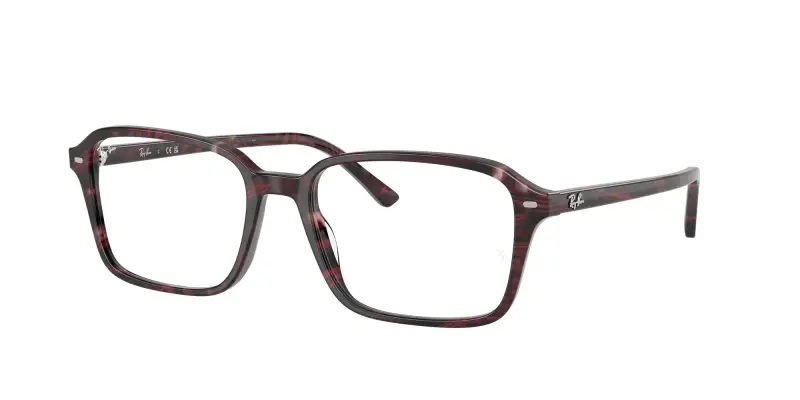 Unisex RX5431 RAIMOND 8393 Montature da vista Acetato Viola Trasparente Squadrata Normale