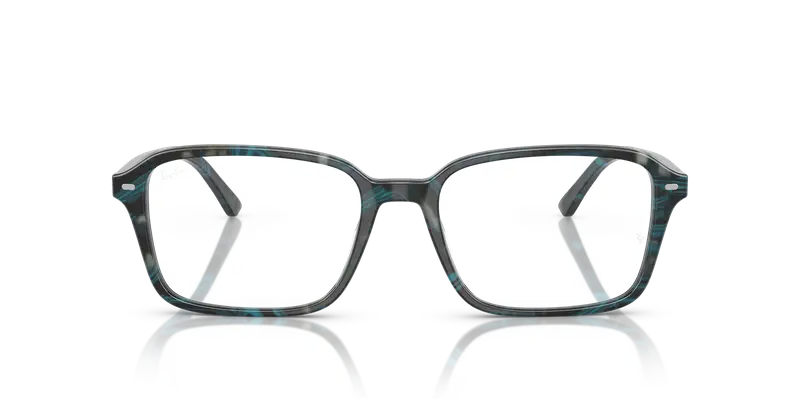 Ray - Ban Unisex RX5431 RAIMOND 8394 Montature da vista Acetato Blu Trasparente Squadrata Normale miniatura 2