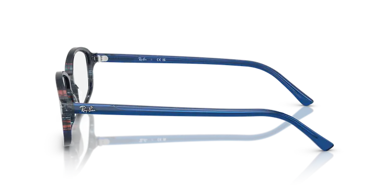 Ray - Ban Unisex RX5432 SAM 8397 Montature da vista Acetato Blu Trasparente Geometrica Normale miniatura 3