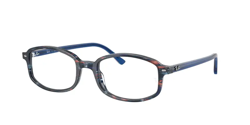 Unisex RX5432 SAM 8397 Montature da vista Acetato Blu Trasparente Geometrica Normale