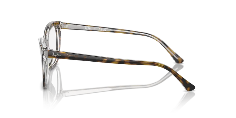 Ray - Ban Unisex RX5433 5082 Montature da vista Acetato Marrone Trasparente Pillow Normale miniatura 3